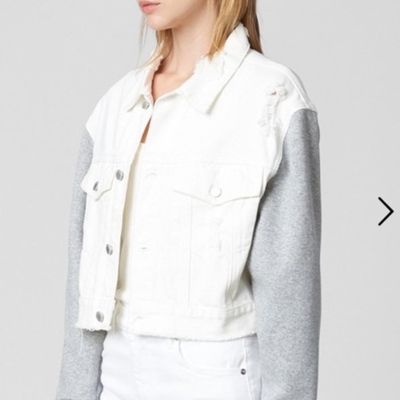 Blank NYC Jackets & Blazers - NWT Blank NYC Cropped Jacket Distressed Trucker Sm